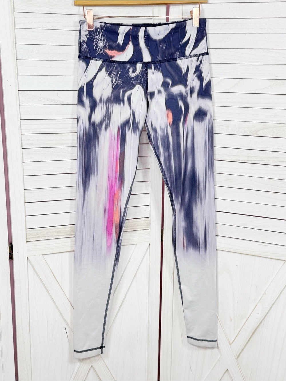 Lululemon Wunder Under Leggings Engineered Deep Mirage Purple White Tie Dye 6